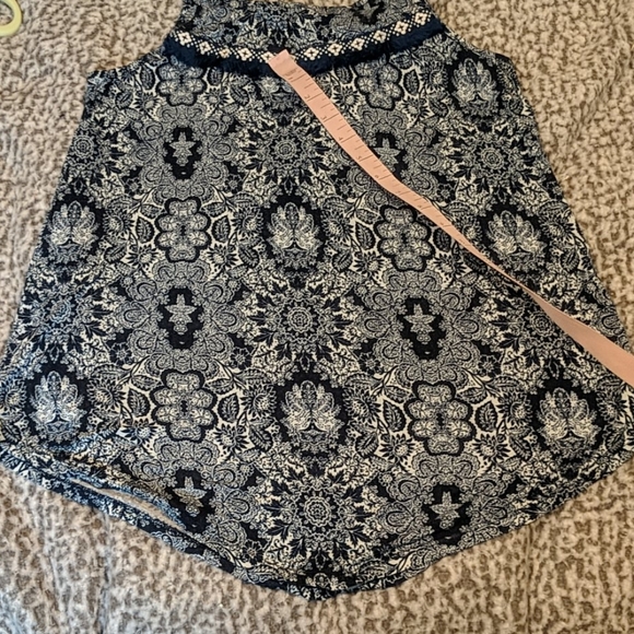 Maurices Navy Blue Patterned Tank Top Small - Picture 10 of 11